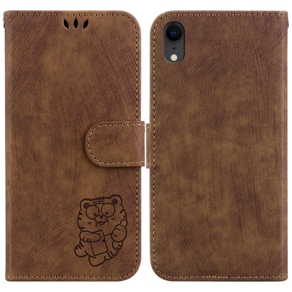 Little Tiger Embossed Leather Phone Case
