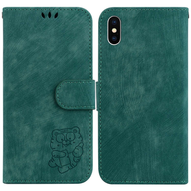 Little Tiger Embossed Leather Phone Case