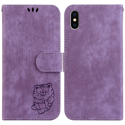 Little Tiger Embossed Leather Phone Case