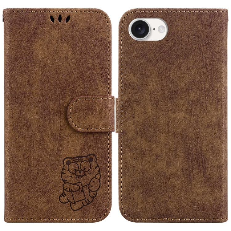 Little Tiger Embossed Leather Phone Case