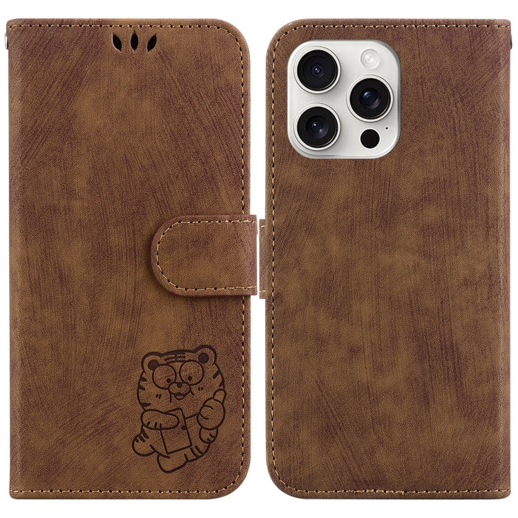 Little Tiger Embossed Leather Phone Case