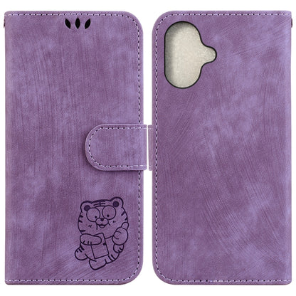 Little Tiger Embossed Leather Phone Case