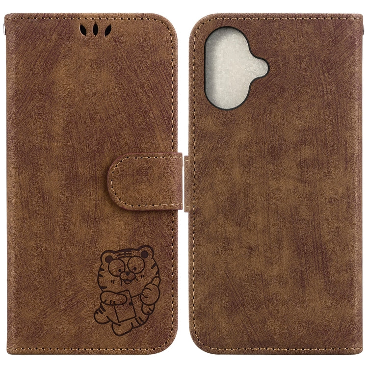 Little Tiger Embossed Leather Phone Case