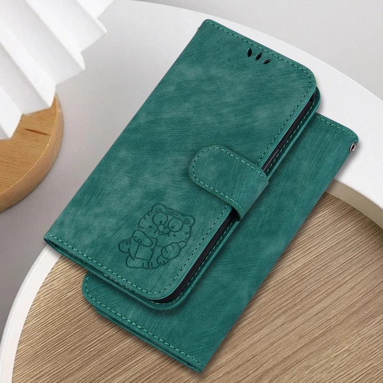 Little Tiger Embossed Leather Phone Case