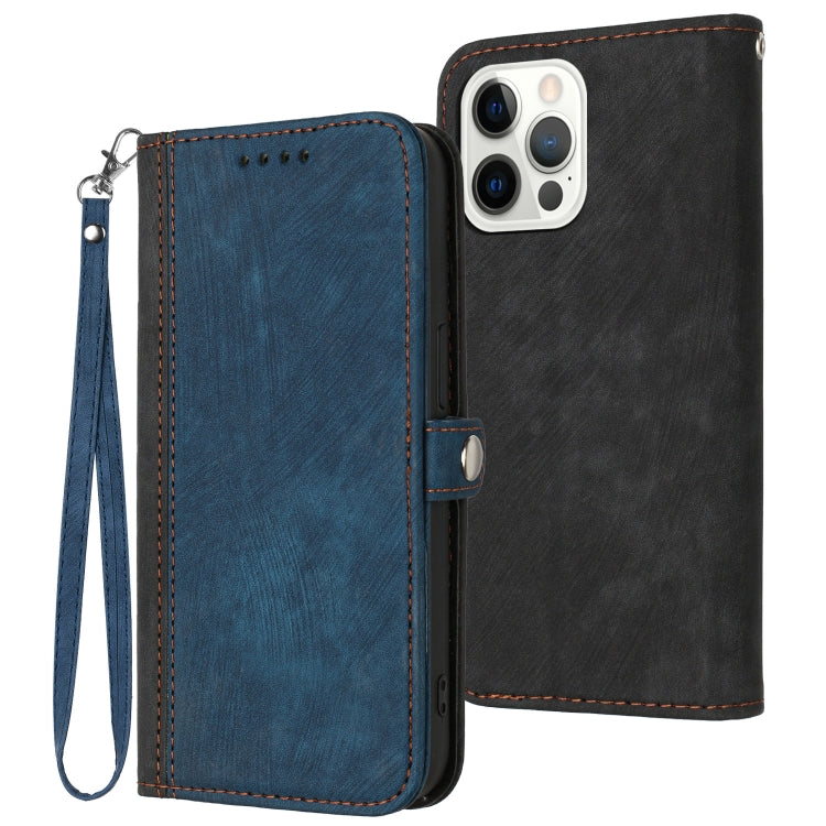 Side Buckle Double Fold Hand Strap Leather Phone Case