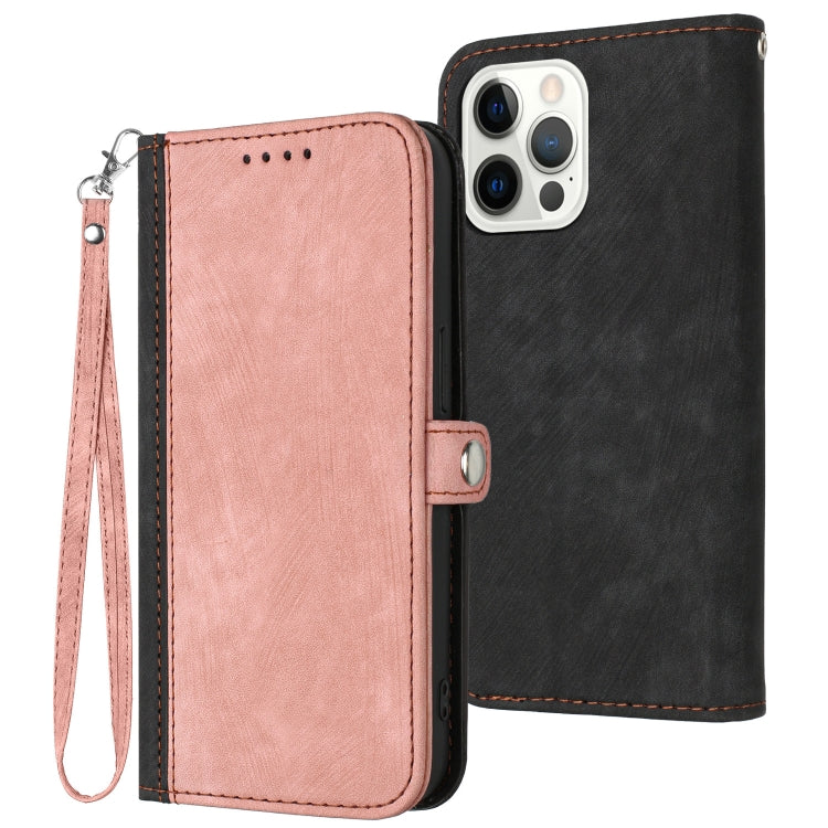 Side Buckle Double Fold Hand Strap Leather Phone Case