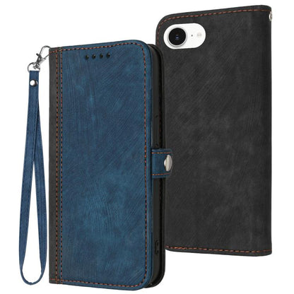 Side Buckle Double Fold Hand Strap Leather Phone Case