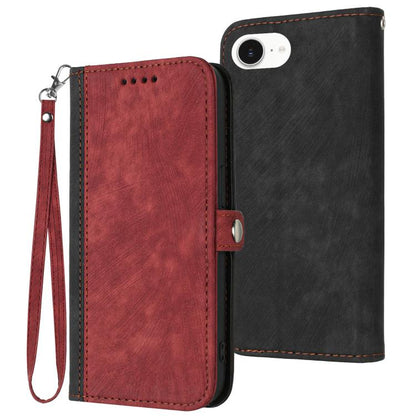 Side Buckle Double Fold Hand Strap Leather Phone Case