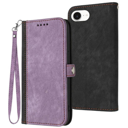 Side Buckle Double Fold Hand Strap Leather Phone Case