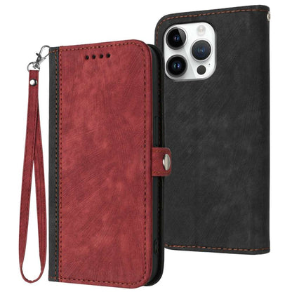Side Buckle Double Fold Hand Strap Leather Phone Case