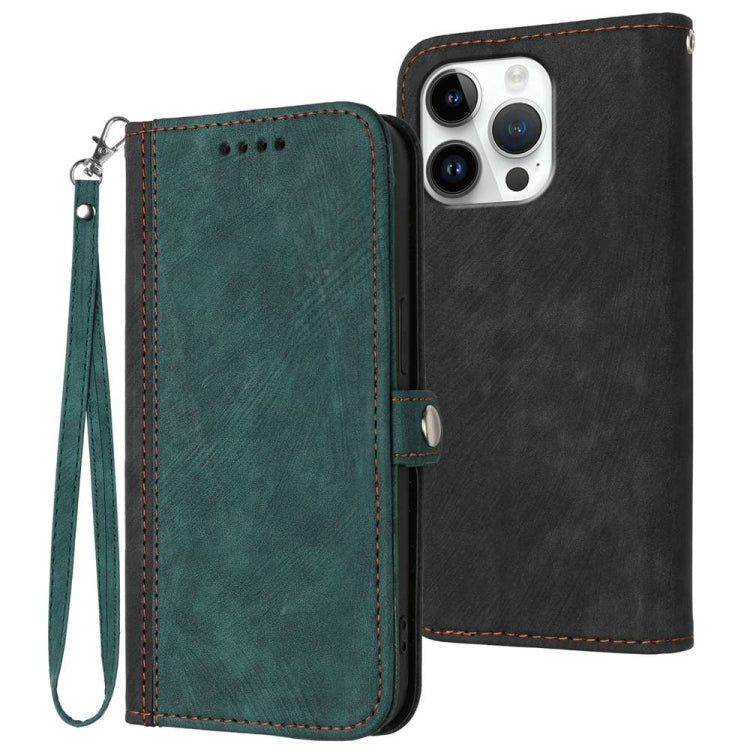 Side Buckle Double Fold Hand Strap Leather Phone Case