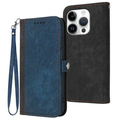Side Buckle Double Fold Hand Strap Leather Phone Case