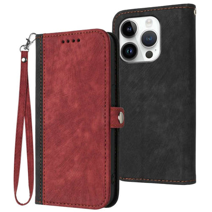 Side Buckle Double Fold Hand Strap Leather Phone Case