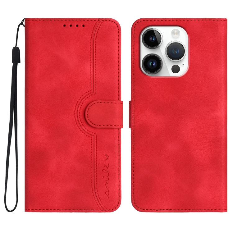 Heart Pattern Skin Feel Leather Phone Case