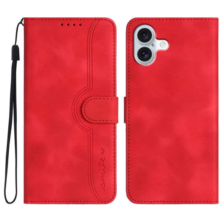 Heart Pattern Skin Feel Leather Phone Case