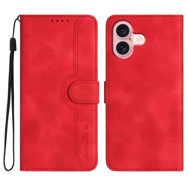 Heart Pattern Skin Feel Leather Phone Case