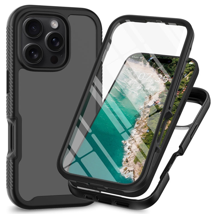 Starry Sky Solid Color Series PC + TPU Phone Case with PET Film, For iPhone 16 Pro Max�����������...