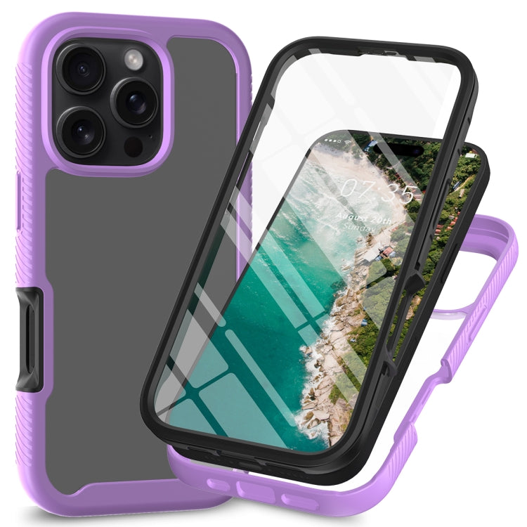 Starry Sky Solid Color Series PC + TPU Phone Case with PET Film, For iPhone 16 Pro Max�����������...