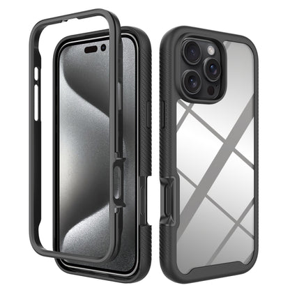 Starry Sky Solid Color Shockproof TPU Clear PC Phone Case, For iPhone 16 Pro Max, For iPhone 16 P...