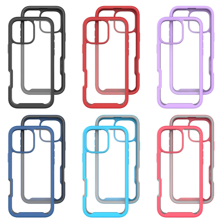 Starry Sky Solid Color Shockproof TPU Clear PC Phone Case, For iPhone 16 Pro Max, For iPhone 16 P...