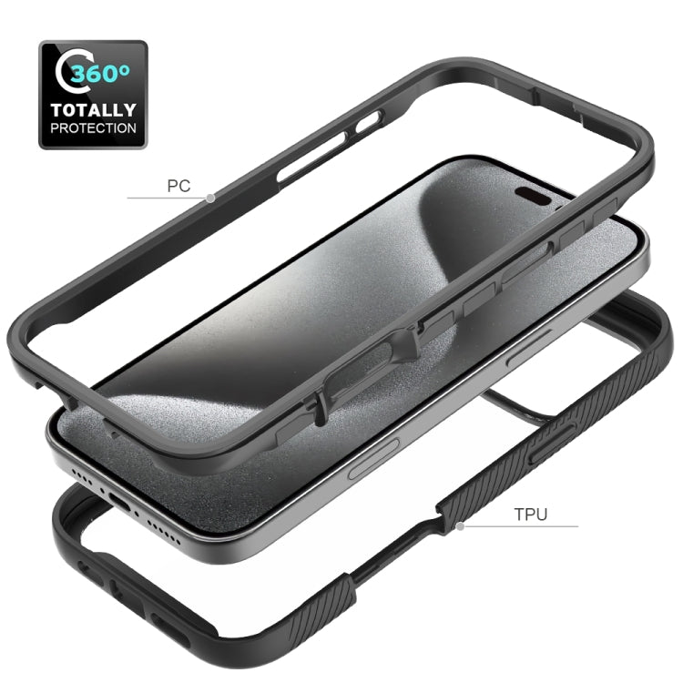 Starry Sky Solid Color Shockproof TPU Clear PC Phone Case, For iPhone 16 Pro Max, For iPhone 16 P...