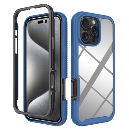 Starry Sky Solid Color Shockproof TPU Clear PC Phone Case, For iPhone 16 Pro Max, For iPhone 16 P...