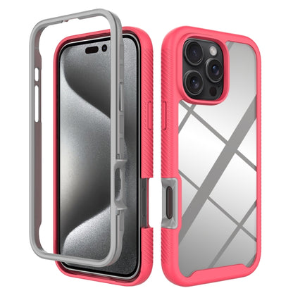 Starry Sky Solid Color Shockproof TPU Clear PC Phone Case, For iPhone 16 Pro Max, For iPhone 16 P...