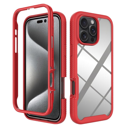 Starry Sky Solid Color Shockproof TPU Clear PC Phone Case, For iPhone 16 Pro Max, For iPhone 16 P...