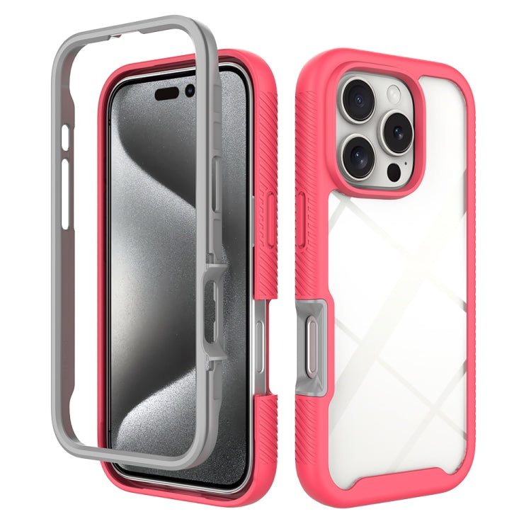 Starry Sky Solid Color Shockproof TPU Clear PC Phone Case, For iPhone 16 Pro Max, For iPhone 16 P...