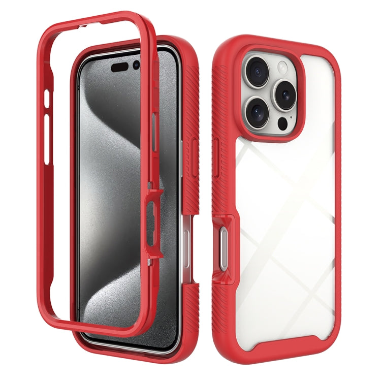 Starry Sky Solid Color Shockproof TPU Clear PC Phone Case, For iPhone 16 Pro Max, For iPhone 16 P...