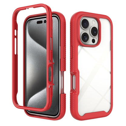 Starry Sky Solid Color Shockproof TPU Clear PC Phone Case, For iPhone 16 Pro Max, For iPhone 16 P...