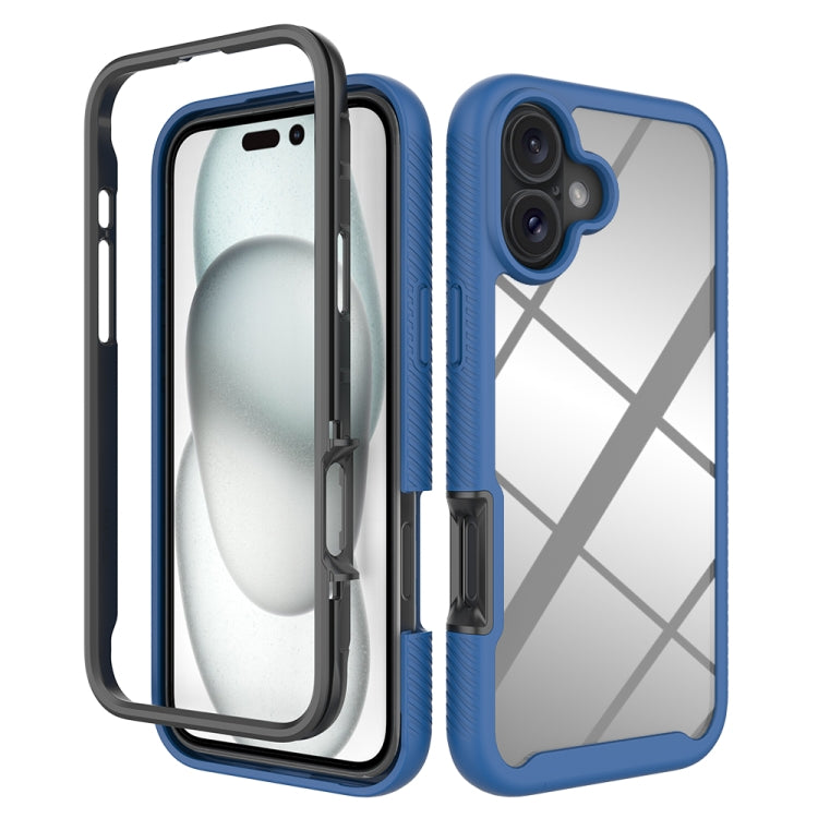 Starry Sky Solid Color Shockproof TPU Clear PC Phone Case, For iPhone 16 Pro Max, For iPhone 16 P...