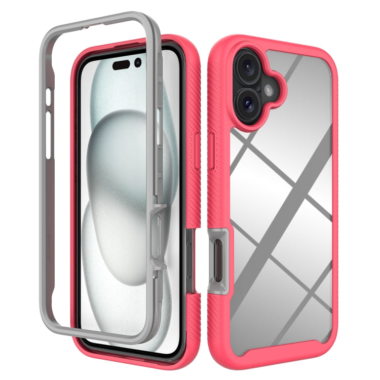 Starry Sky Solid Color Shockproof TPU Clear PC Phone Case, For iPhone 16 Pro Max, For iPhone 16 P...