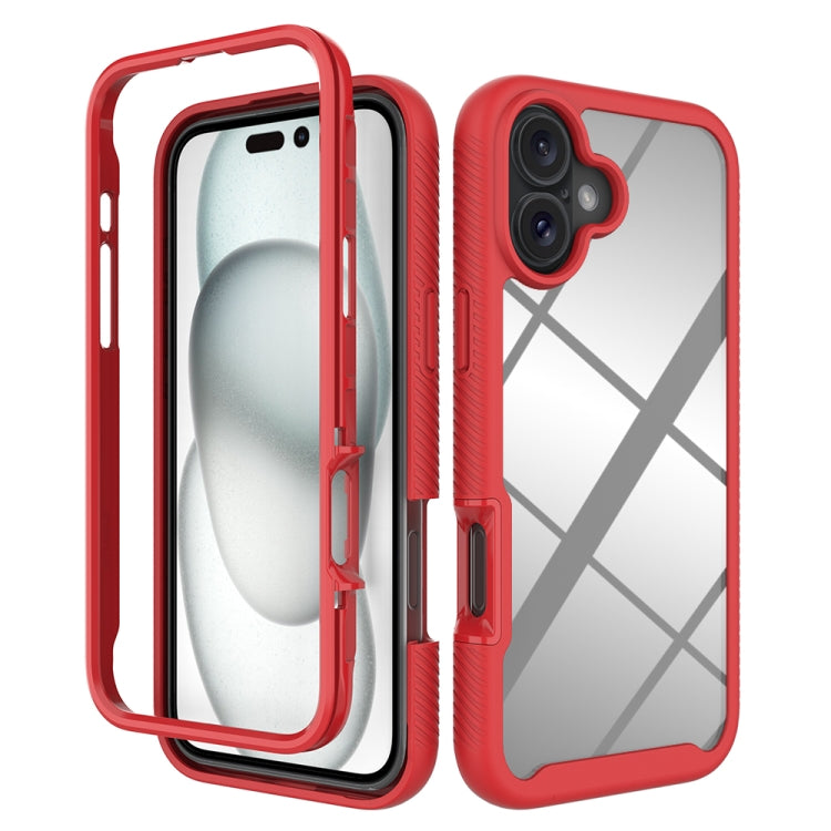 Starry Sky Solid Color Shockproof TPU Clear PC Phone Case, For iPhone 16 Pro Max, For iPhone 16 P...