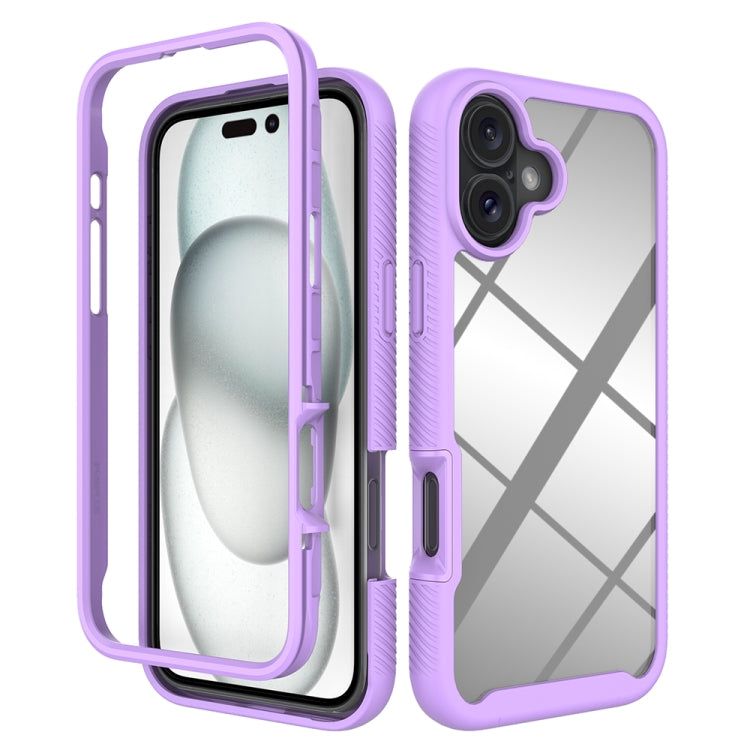 Starry Sky Solid Color Shockproof TPU Clear PC Phone Case, For iPhone 16 Pro Max, For iPhone 16 P...