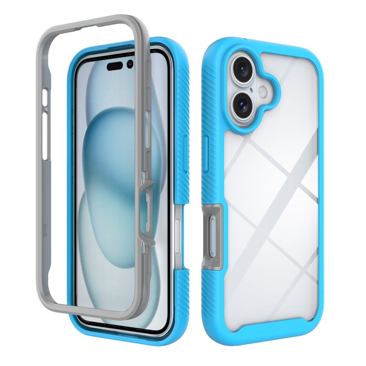 Starry Sky Solid Color Shockproof TPU Clear PC Phone Case, For iPhone 16 Pro Max, For iPhone 16 P...