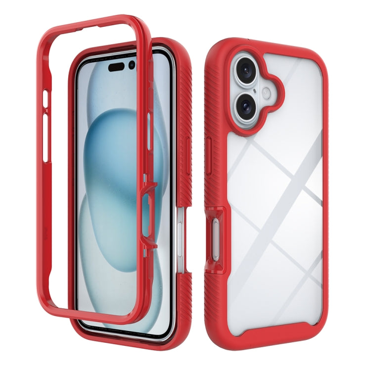 Starry Sky Solid Color Shockproof TPU Clear PC Phone Case, For iPhone 16 Pro Max, For iPhone 16 P...