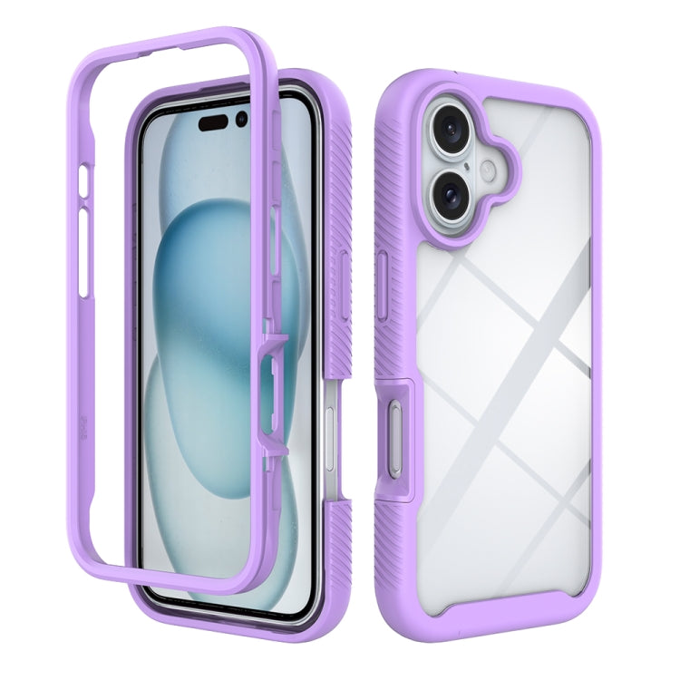 Starry Sky Solid Color Shockproof TPU Clear PC Phone Case, For iPhone 16 Pro Max, For iPhone 16 P...