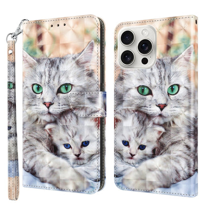 3D Painted Leather Phone Case, For iPhone 16 Pro Max, For iPhone 16 Pro, For iPhone 16 Plus������...