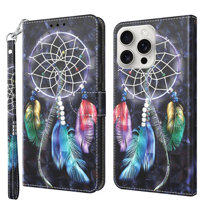 3D Painted Leather Phone Case, For iPhone 16 Pro Max, For iPhone 16 Pro, For iPhone 16 Plus������...