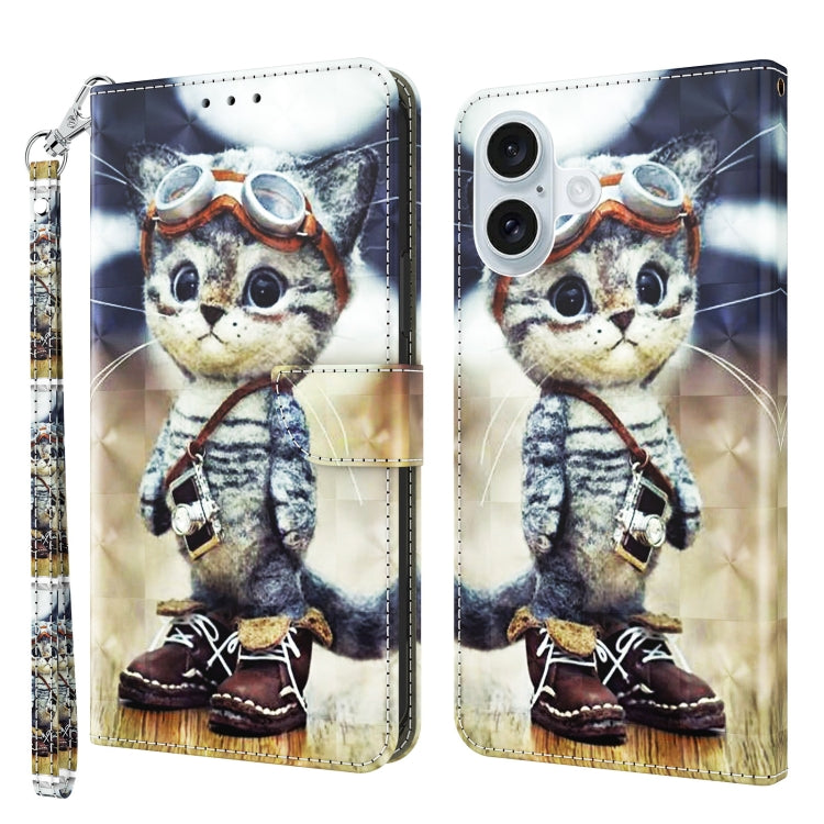 3D Painted Leather Phone Case, For iPhone 16 Pro Max, For iPhone 16 Pro, For iPhone 16 Plus������...
