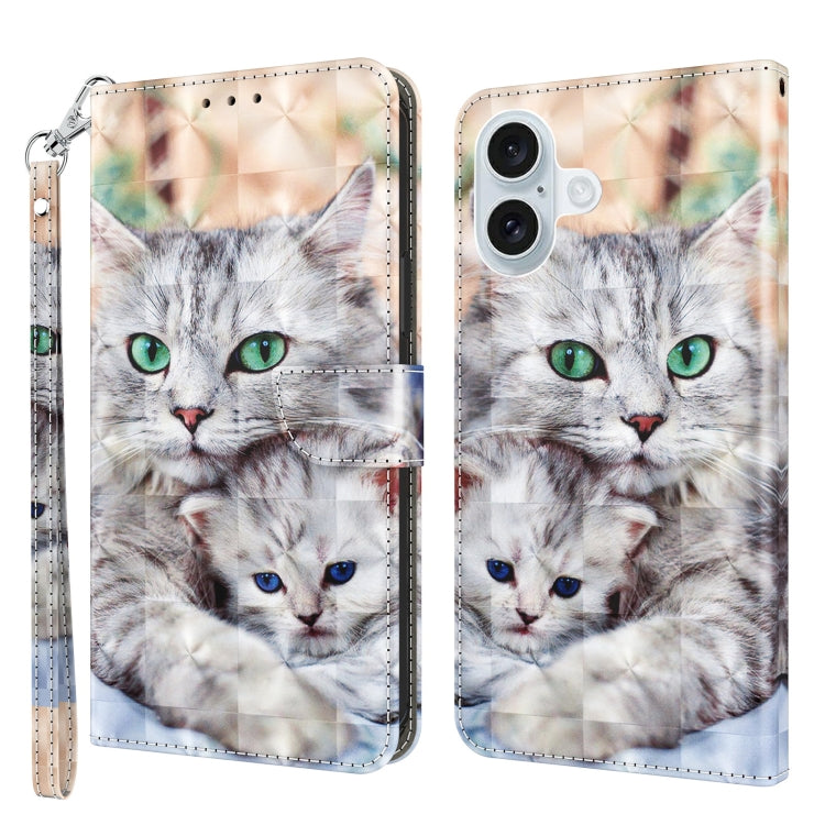 3D Painted Leather Phone Case, For iPhone 16 Pro Max, For iPhone 16 Pro, For iPhone 16 Plus������...