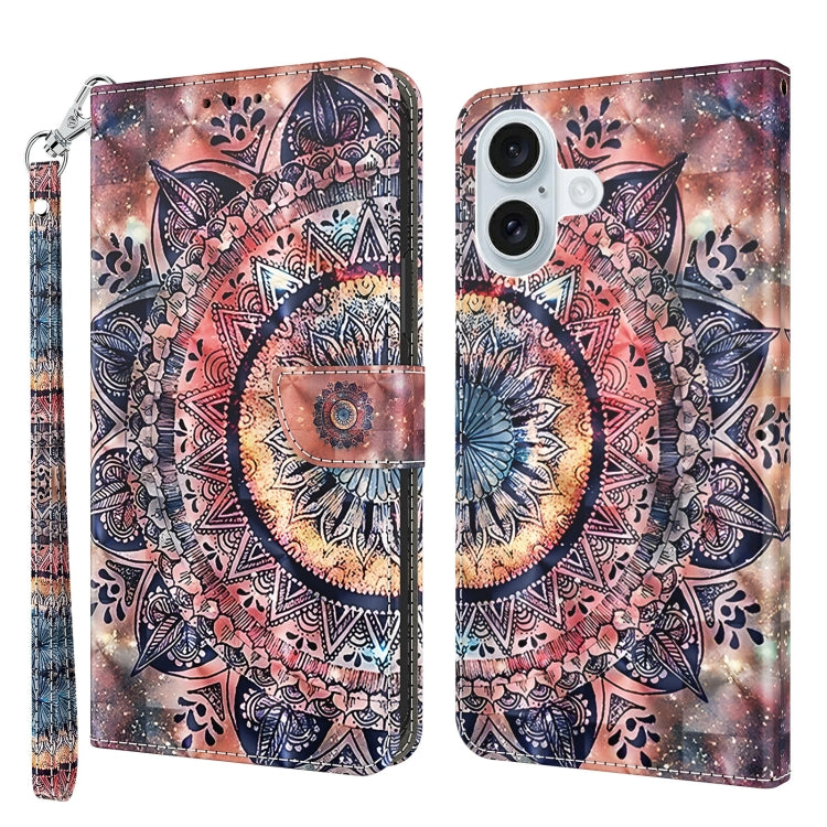 3D Painted Leather Phone Case, For iPhone 16 Pro Max, For iPhone 16 Pro, For iPhone 16 Plus������...