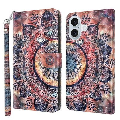 3D Painted Leather Phone Case, For iPhone 16 Pro Max, For iPhone 16 Pro, For iPhone 16 Plus������...