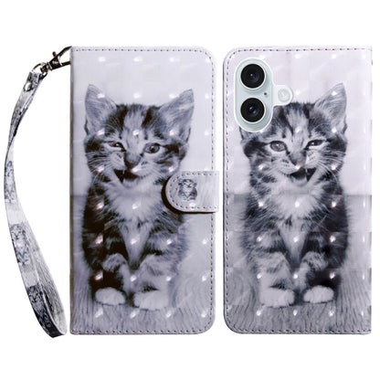 3D Painted Leather Phone Case, For iPhone 16 Pro Max, For iPhone 16 Pro, For iPhone 16 Plus������...