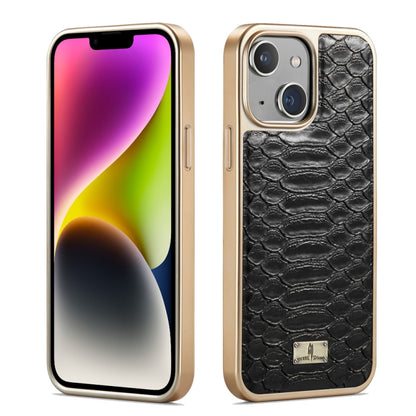 Fierre Shann Python Texture Electroplating PU Phone Case, For iPhone 16 Pro Max, For iPhone 16 Pr...