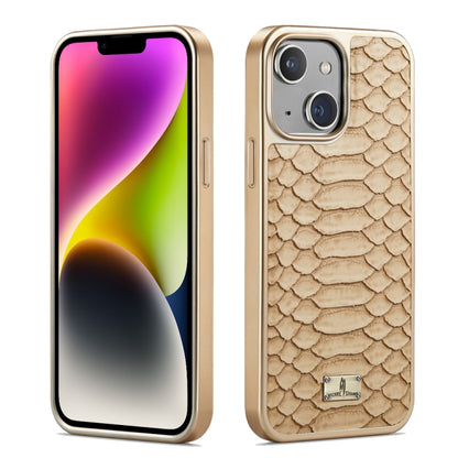 Fierre Shann Python Texture Electroplating PU Phone Case, For iPhone 16 Pro Max, For iPhone 16 Pr...