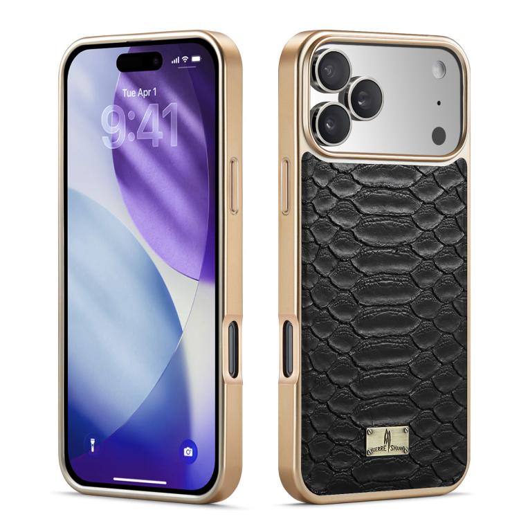 Fierre Shann Python Texture Electroplating PU Phone Case