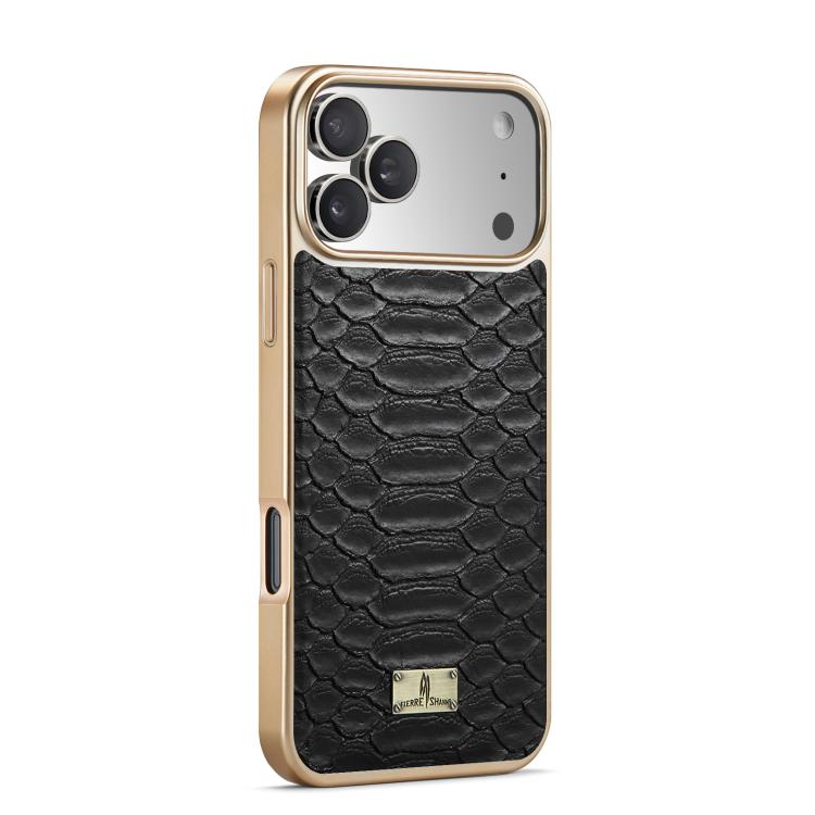 Fierre Shann Python Texture Electroplating PU Phone Case