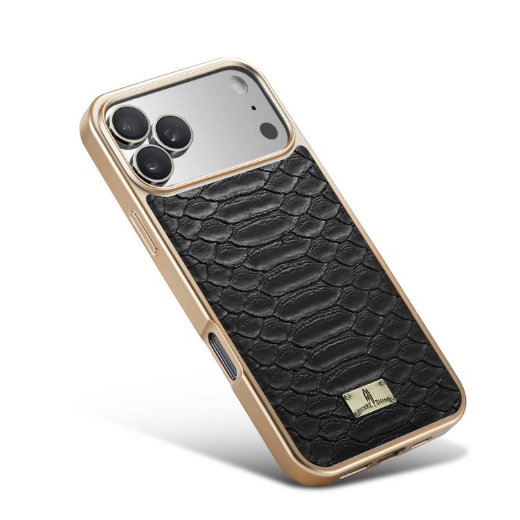 Fierre Shann Python Texture Electroplating PU Phone Case